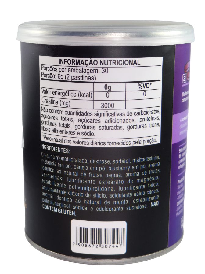 Creatina Mastigável Frutas Negras Info